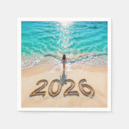 Woman Walking On a 2026 Beach Serviette