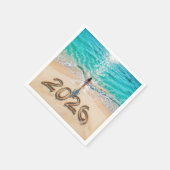 Woman Walking On a 2026 Beach Serviette (Ecke)