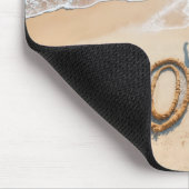 Woman Walking On a New Year 2026 Beach Mousepad (Ecke)