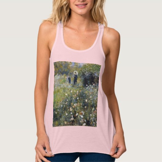 Woman with a Parasol in a Garden by Auguste Renoir Tank Top (Vorderseite)