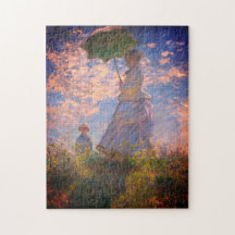 Woman with a Parasol - Madame Monet and Her Son