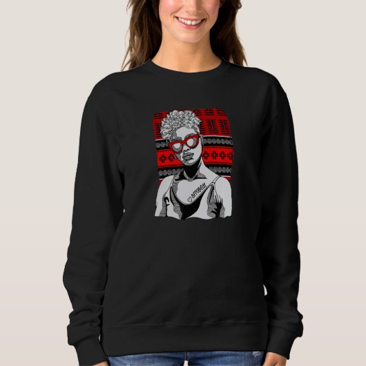 Woman with Afrobeat Tattoo 1 Sweatshirt (Vorderseite)