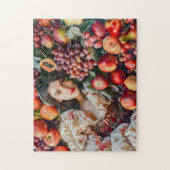 Woman with apples and grapes puzzle (Vertikal)
