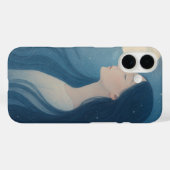 Woman with Black hair Phone Case | Minimalist Femi (Rückseite (Horizontal))