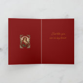 Woman With Cascading Roses Vintage Illustration Karte (Innenseite)