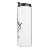 Woman With Flowers Line Art Thermosbecher (Nach rechts gedreht)