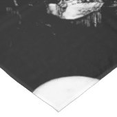 Woman with Halloween Skull Reflection In Mirror Tischdecke (Schrägansicht)