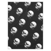 Woman with Halloween Skull Reflection In Mirror Tischdecke (Vorderseite)