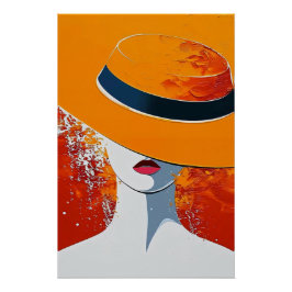 Woman with Hat Poster