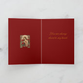 Woman With Roses Vintage Illustration Karte (Innenseite)