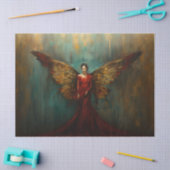 Woman with wings, Angel, Decoupage, Tissue paper, Seidenpapier (Basteln)