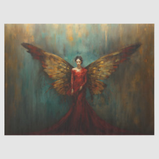 Woman with wings, Angel, Decoupage, Tissue paper,  Seidenpapier