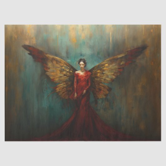 Woman with wings, Angel, Decoupage, Tissue paper, Seidenpapier (Vorderseite)