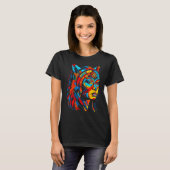Woman Wolf Head Native American Creative T-Shirt (Vorne ganz)