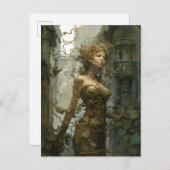 Woman Wrackan Fantasy Art Postkarte (Vorne/Hinten)