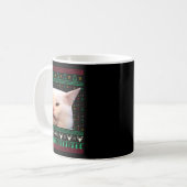 Woman Yelling At A Cat Ugly X-mas Sweaters Funny M Kaffeetasse (Vorderseite Links)