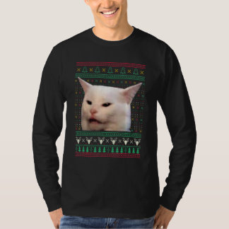 Woman Yelling at a Cat Ugly X mas Sweaters  Meme D T-Shirt
