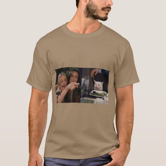 woman yelling at cat meme friends funny T-Shirt (Vorderseite)