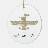 WomanLifeFreedom 2-seitige Keramik Ornament (Links)