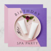Womans Birthday Spa Day Einladung (Vorne/Hinten)