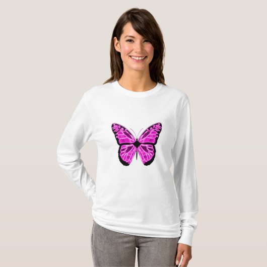 Woman's Butterfly Long Sleeve Shirt (Vorne ganz)