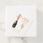 Woman's Elegant Popping Champagne Retirement Geschenkanhänger (Beispiel)