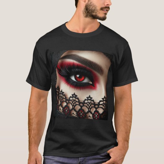 Woman's eye with a striking red iris T-Shirt (Vorderseite)