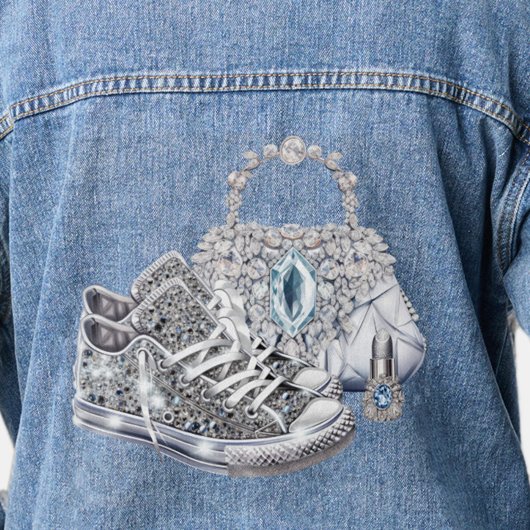 Womans Glam Sneaker Denim Jacket Jeansjacke