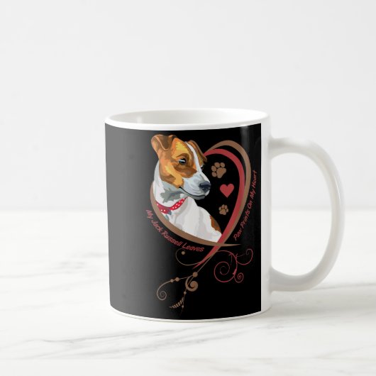 Womans Jack Russell Terrier Shirt Parson Russell T Kaffeetasse (Rechts)