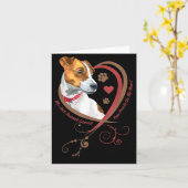 Womans Jack Russell Terrier Shirt Parson Russell T Karte (Gelbe Blume)