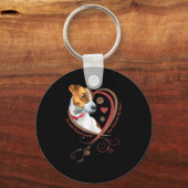Womans Jack Russell Terrier Shirt Parson Russell T Schlüsselanhänger (Vorderseite)