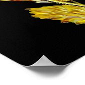 Womans Lips Dripping Liquid Gold Make-up Art Poster (Ecke)