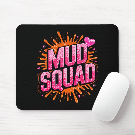 Womans Muddy Mud Run Squad Mudding Running Girls T Mousepad (Mit Mouse)
