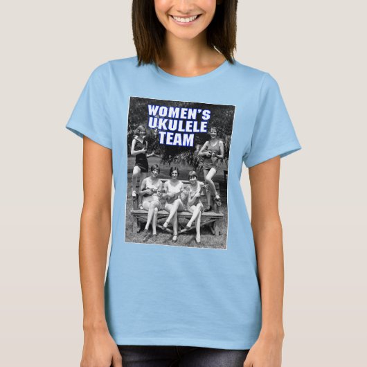 Woman's Uke Team Ladys Ringer T - Shirt (Vorderseite)