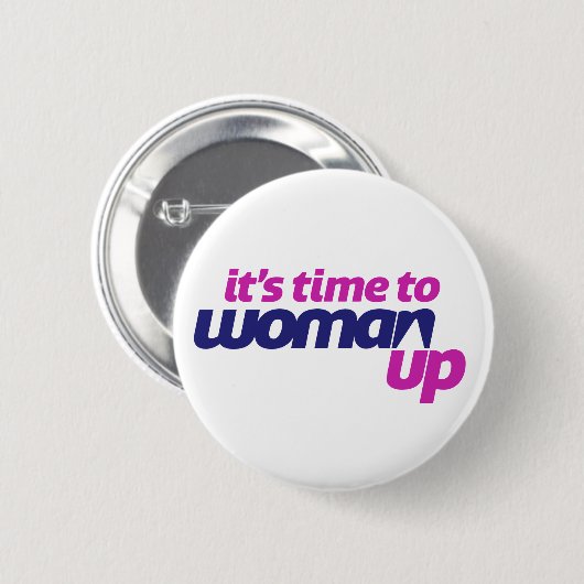 WomanUp Knopf Button (Vorne & Hinten)