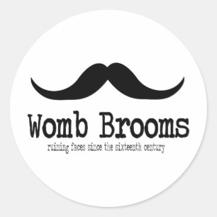 Womb Brooms Runder Aufkleber