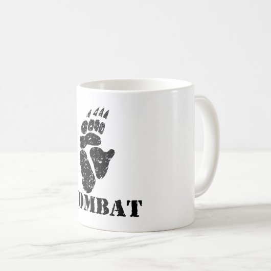Wombat Abdruck Kaffeetasse (VorderseiteRechts)
