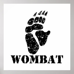 Wombat Abdruck Poster