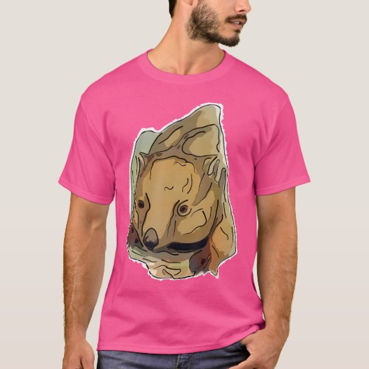 Wombat Abstrakt T-Shirt (Vorderseite)