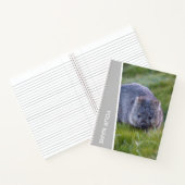 Wombat Australia Cute Animal, Silver Notizblock (Innenseite)
