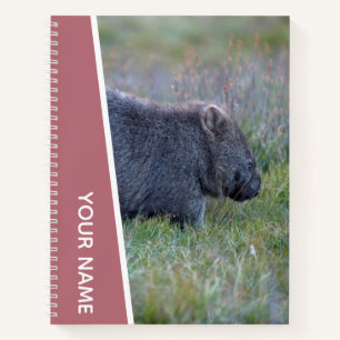 Wombat Australia Süße Tier, Custom Rose Gold Notizblock