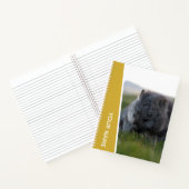 Wombat Australia Süße Tier Eating, Gold Notizblock (Innenseite)