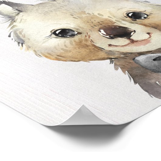 Wombat Bowtie Kinderzimmer Art Print Poster (Ecke)