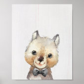 Wombat Bowtie Kinderzimmer Art Print Poster (Vorne)