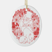 Wombat Christmas Red Keramik Ornament (Rechts)