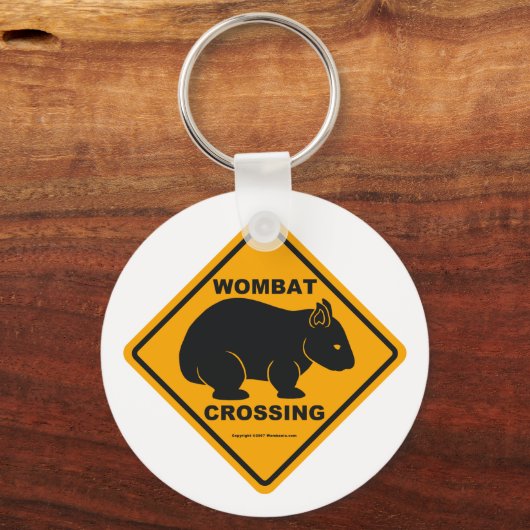 Wombat Crossing Sign Schlüsselanhänger (Vorderseite)