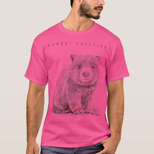 Wombat Cudly Australia Wombat T-Shirt (Vorderseite)