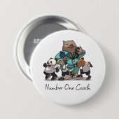 Wombat Danke Trainer-Geschenk Sport-Trainer Kunst Button (Vorne & Hinten)