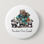 Wombat Danke Trainer-Geschenk Sport-Trainer Kunst Button (Vorderseite)