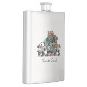 Wombat Danke Trainer-Geschenk Sport-Trainer Kunstw Flachmann (Rechts)